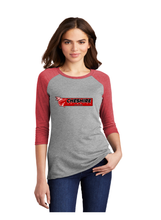 Women’s Perfect Tri 3/4-Sleeve Raglan / Grey Red / Cheshire Forest Swim Team