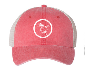 Pigment-Dyed Trucker Cap / Red / Cheshire Forest Swim Team