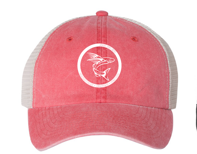 Pigment-Dyed Trucker Cap / Red / Cheshire Forest Swim Team