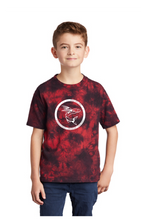 Youth Crystal Tie-Dye Tee / Black & Red / Cheshire Forest Swim Team