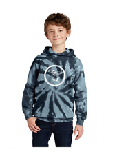 Youth Tie-Dye Pullover Hooded Sweatshirt / Black / Cheshire Forest Swim Team