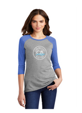 Women’s Perfect Tri 3/4-Sleeve Raglan / Royal Frost / Club Brittany Swim Team