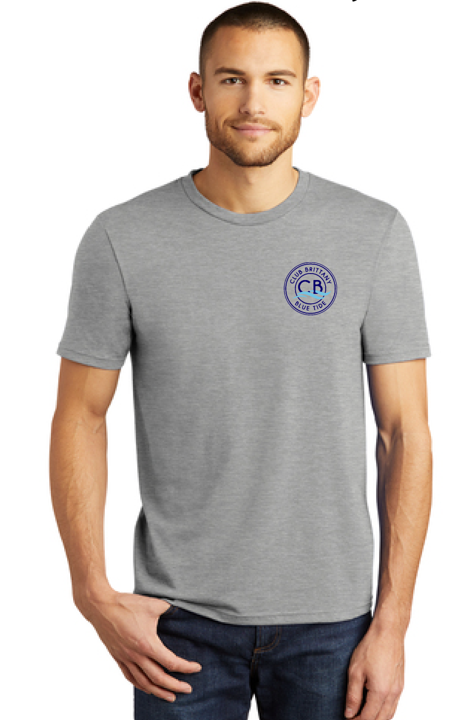 Perfect Tri Tee / Heathered Grey / Club Brittany Swim Team