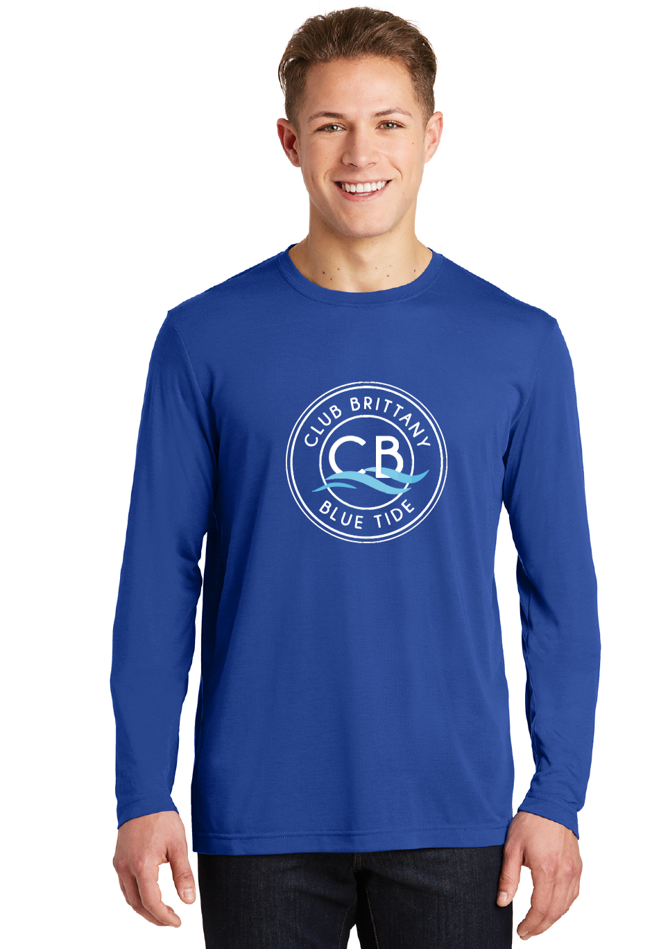 Long Sleeve Cotton Touch Tee / Royal / Club Brittany Swim Team