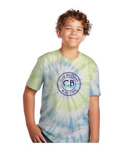 Youth Tie-Dye Tee / Water Color Spiral / Club Brittany Swim Team