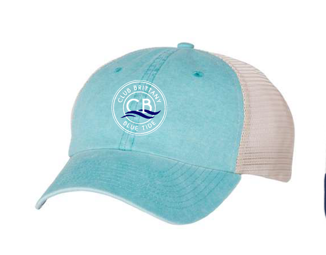 Pigment-Dyed Trucker Cap / Aqua / Club Brittany Swim Team