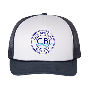 Foam Trucker Cap / White/Navy / Club Brittany Swim Team