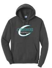 Fleece Pullover Hooded Sweatshirt (Youth & Adult) / Dark Heather Grey / Coastal Crushers Baseball