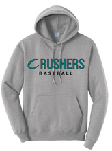 Fleece Pullover Hooded Sweatshirt (Youth & Adult) / Athletic Heather / Coastal Crushers Baseball