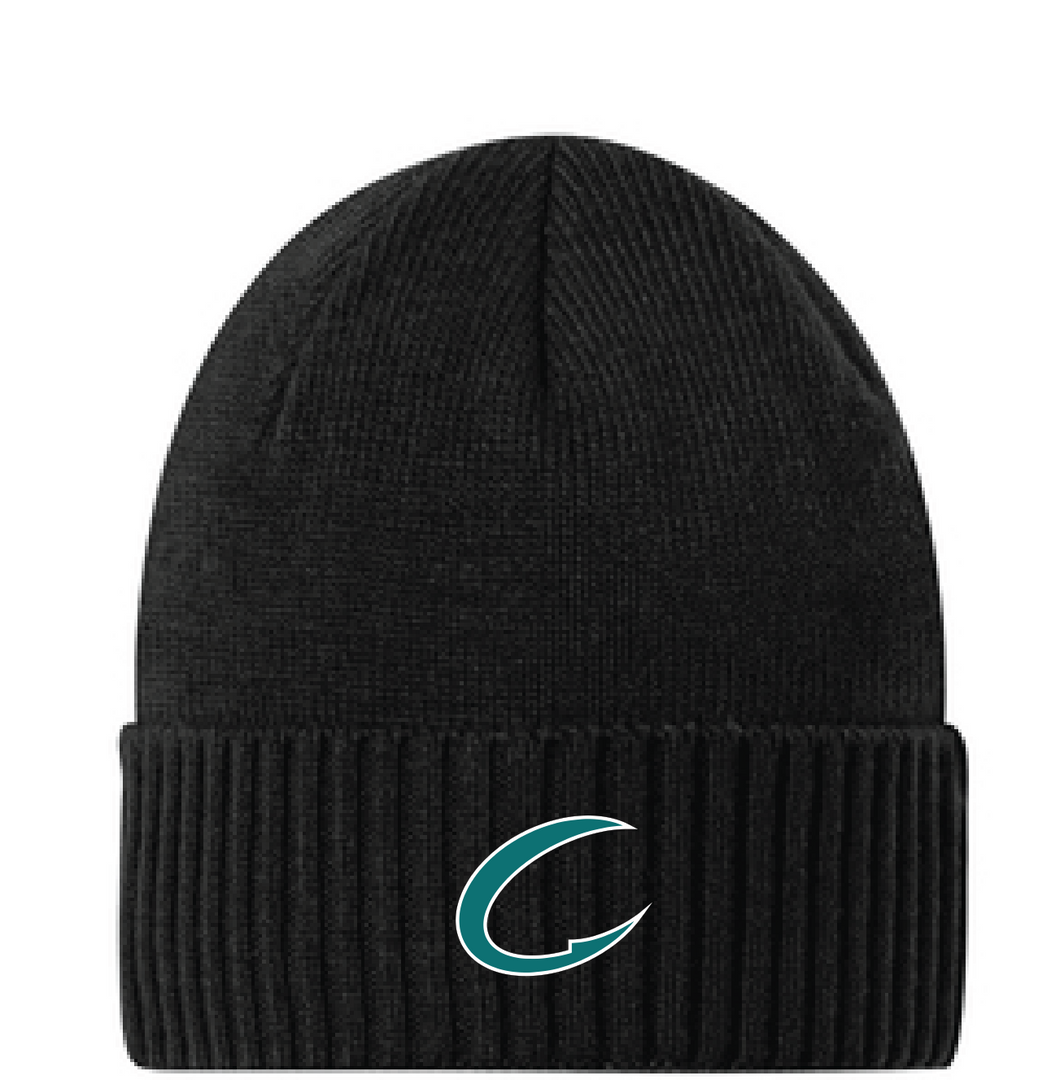 Rib Knit Cuff Beanie / Black / Coastal Crushers Baseball