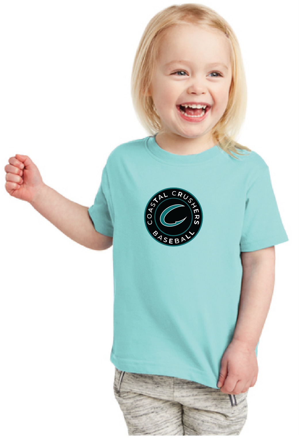 Toddler Fine Jersey Tee / Caribbean / Coastal Crushers Baseball