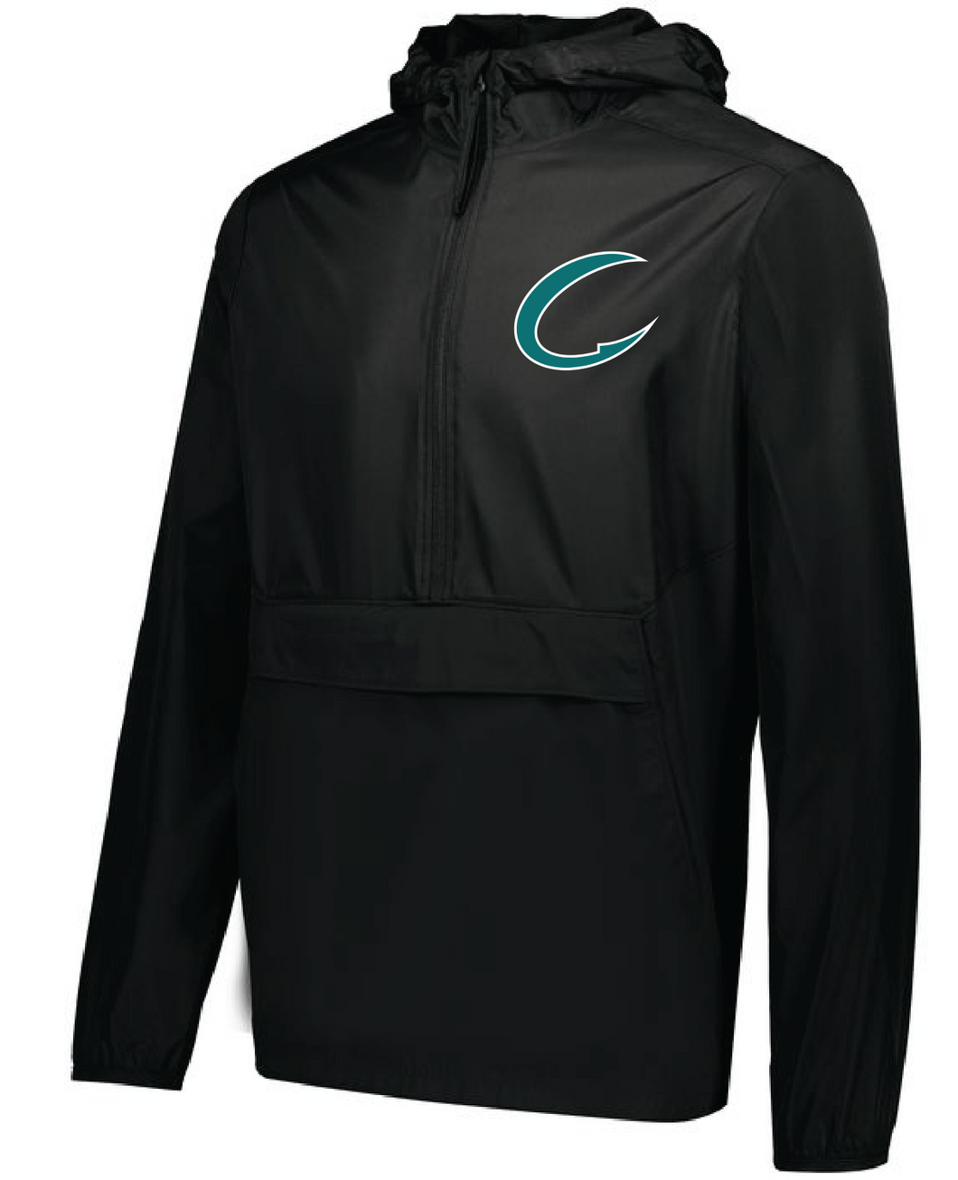 Youth Packable Anorak Pullover / Black / Coastal Crushers Baseball