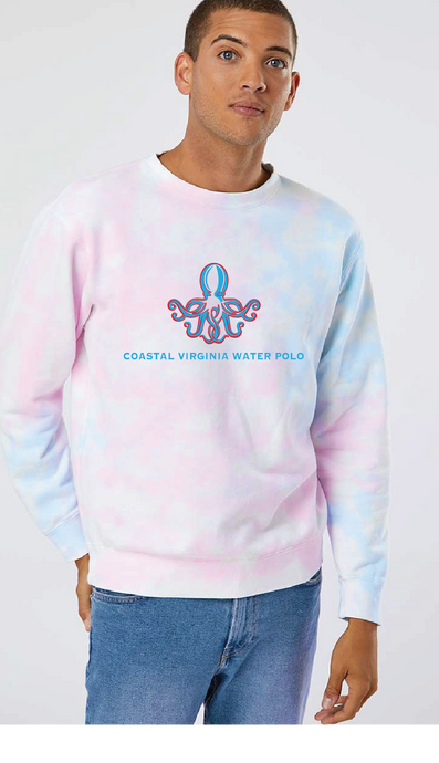 Midweight Tie-Dyed Sweatshirt / Tie Dye Cotton Candy / Coastal Virginia Water Polo