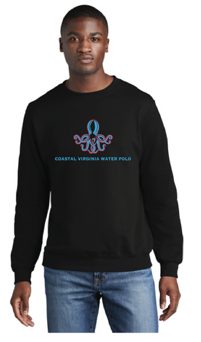 Core Fleece Crewneck Sweatshirt / Black / Coastal Virginia Water Polo