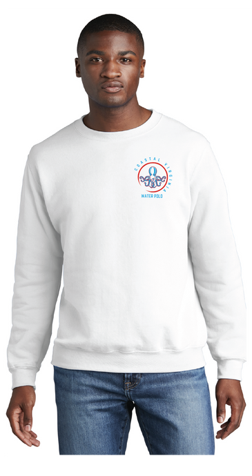 Core Fleece Crewneck Sweatshirt / White / Coastal Virginia Water Polo