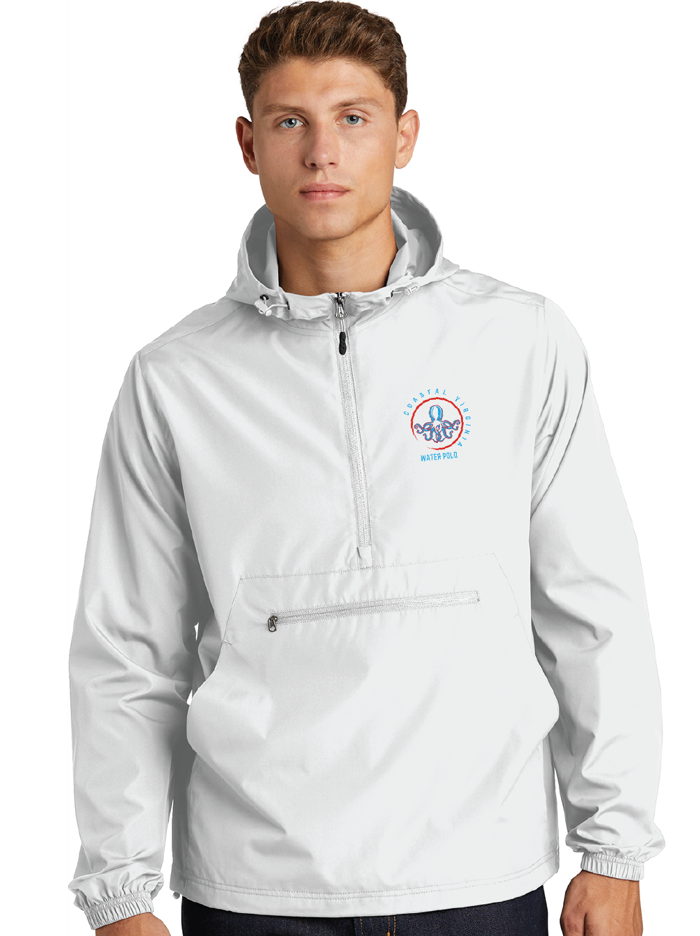 Packable Anorak / White / Coastal Virginia Water Polo