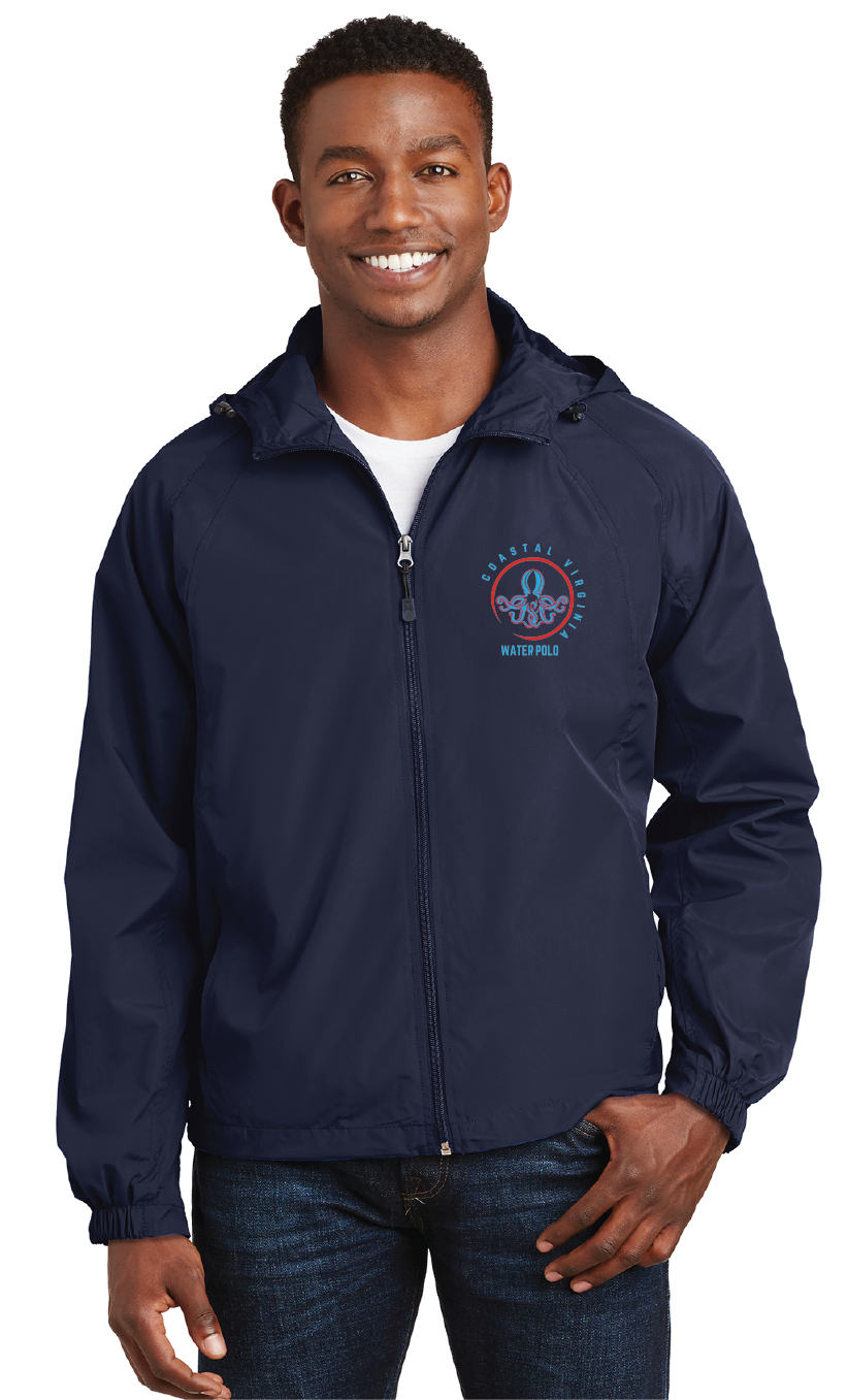 Hooded Raglan Jacket / Navy / Coastal Virginia Water Polo