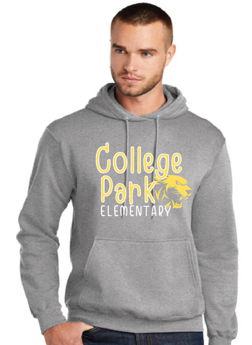 Core Fleece Pullover Hooded Sweatshirt (Youth & Adult) / Ash / College Park Elementary