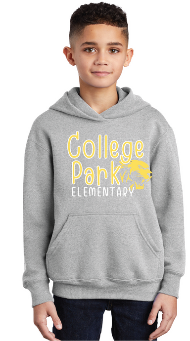 Core Fleece Pullover Hooded Sweatshirt (Youth & Adult) / Ash / College Park Elementary