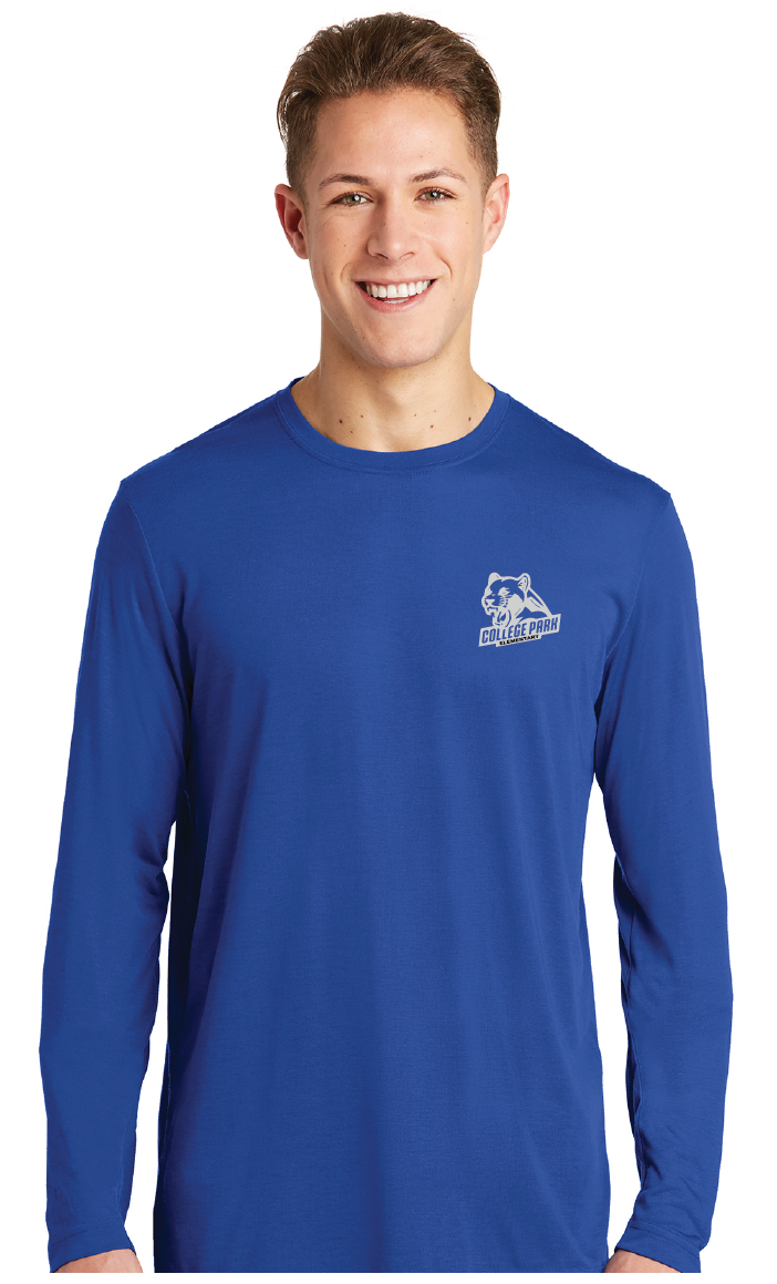 Triblend Long Sleeve Tee / Royal / College Park Elementary School Staff