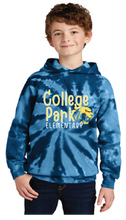 Tie-Dye Pullover Hooded Sweatshirt (Youth & Adult) / Royal / College Park Elementary