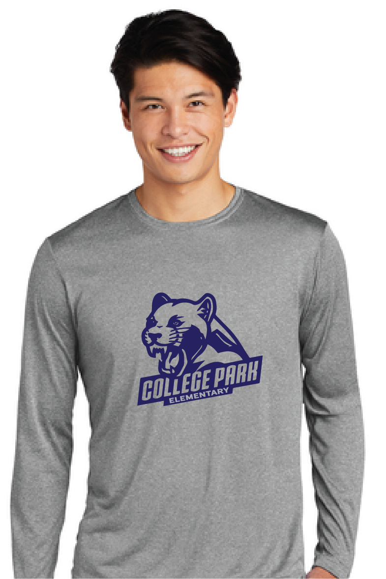 Long Sleeve Heather Contender Tee / Heather Grey / College Park Elementary School