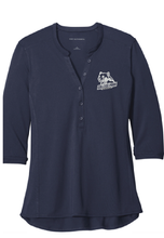 Ladies UV Choice Pique Henley / Navy / College Park Elementary School Staff