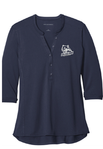 Ladies UV Choice Pique Henley / Navy / College Park Elementary School Staff