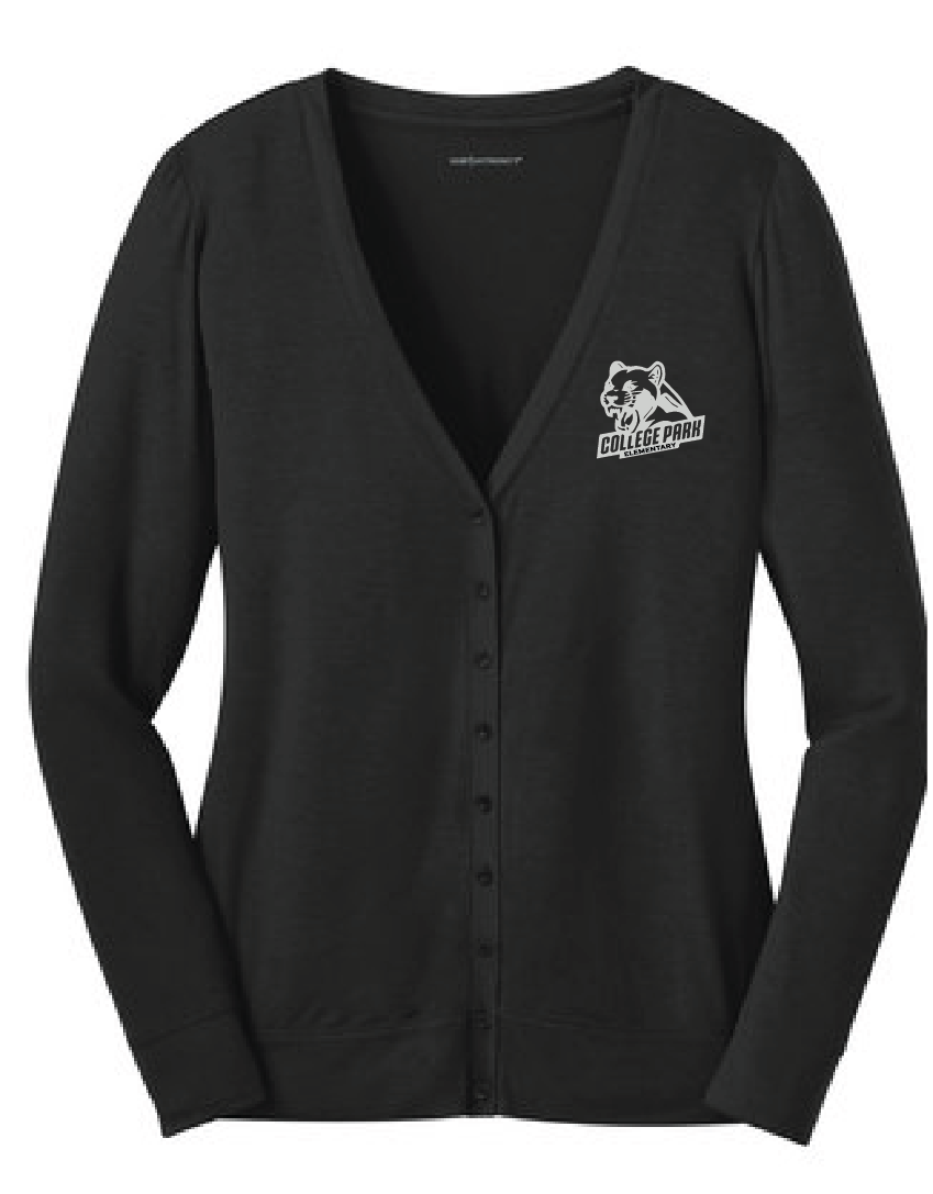 Ladies Concept Cardigan / Black / College Park Elementary School Staff