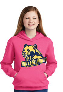 Fleece Pullover Hooded Sweatshirt (Youth & Adult) / Pink / College Park Elementary