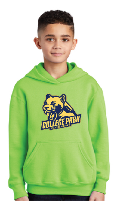 Core Fleece Pullover Hooded Sweatshirt (Youth & Adult) / Lime / College Park Elementary