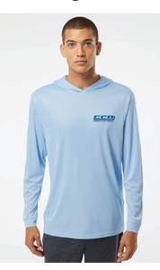 Performance UPF 50+ Hooded Long Sleeve T-Shirt / Blue Mist / Combatant Craft Division