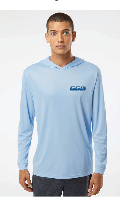 Performance UPF 50+ Hooded Long Sleeve T-Shirt / Blue Mist / Combatant Craft Division