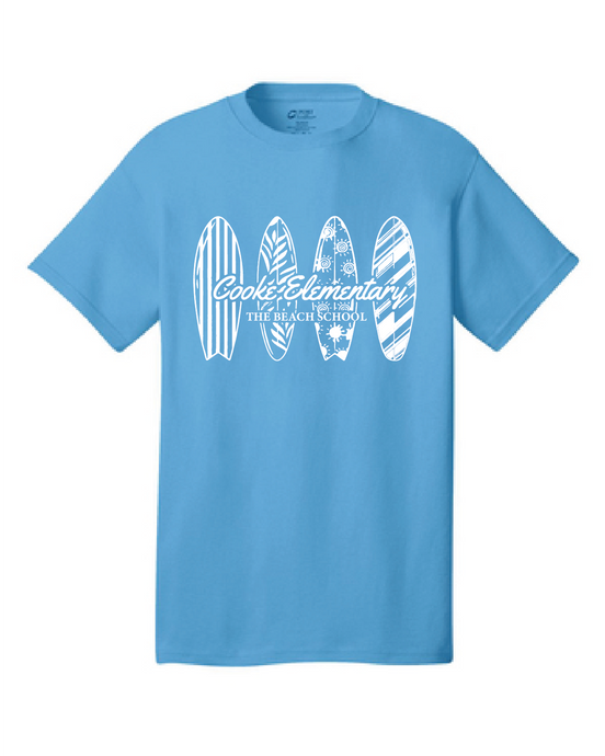 Student Shirt - Core Cotton Tee (Youth & Adult) / Light Blue / Cooke Elementary School