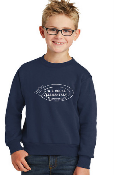 Core Fleece Crewneck Sweatshirt (Youth & Adult) / Navy / Cooke Elementary School