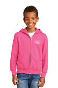 Fleece Full-Zip Hooded Sweatshirt (Youth & Adult) / Pink / Cooke Elementary School