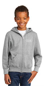 Fleece Full-Zip Hooded Sweatshirt(Youth & Adult) / Ash / Cooke Elementary School