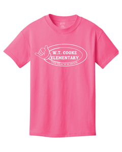 Student Shirt - Core Cotton Tee (Youth & Adult) / Pink / Cooke Elementary School