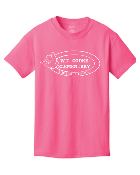 Student Shirt - Core Cotton Tee (Youth & Adult) / Pink / Cooke Elementary School