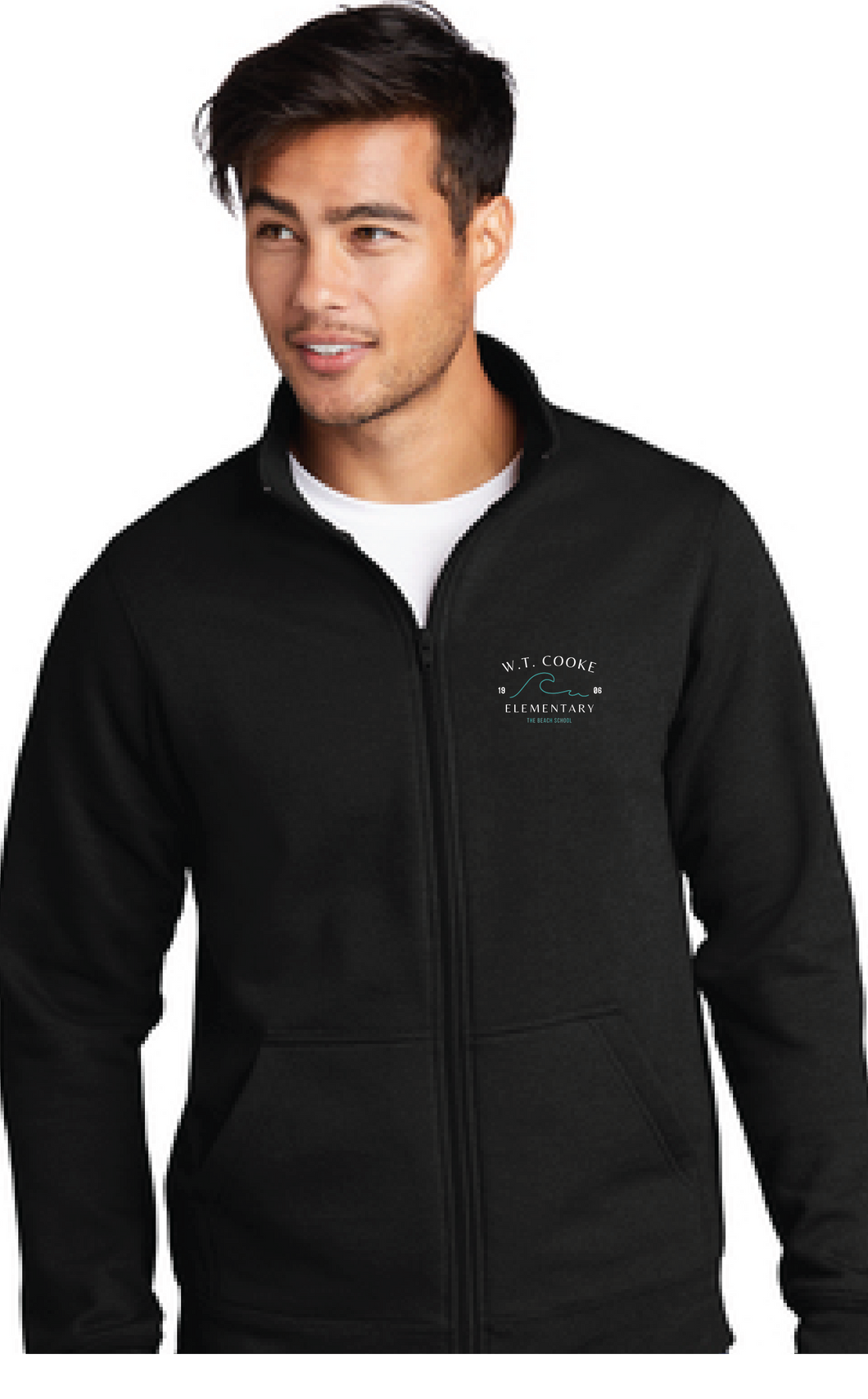 Core Fleece Cadet Full-Zip Sweatshirt / Black / Cooke Elementary School Staff