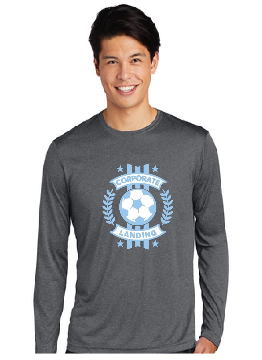 Long Sleeve Heather Contender Tee / Graphite / Corporate Landing Middle School Boys Soccer