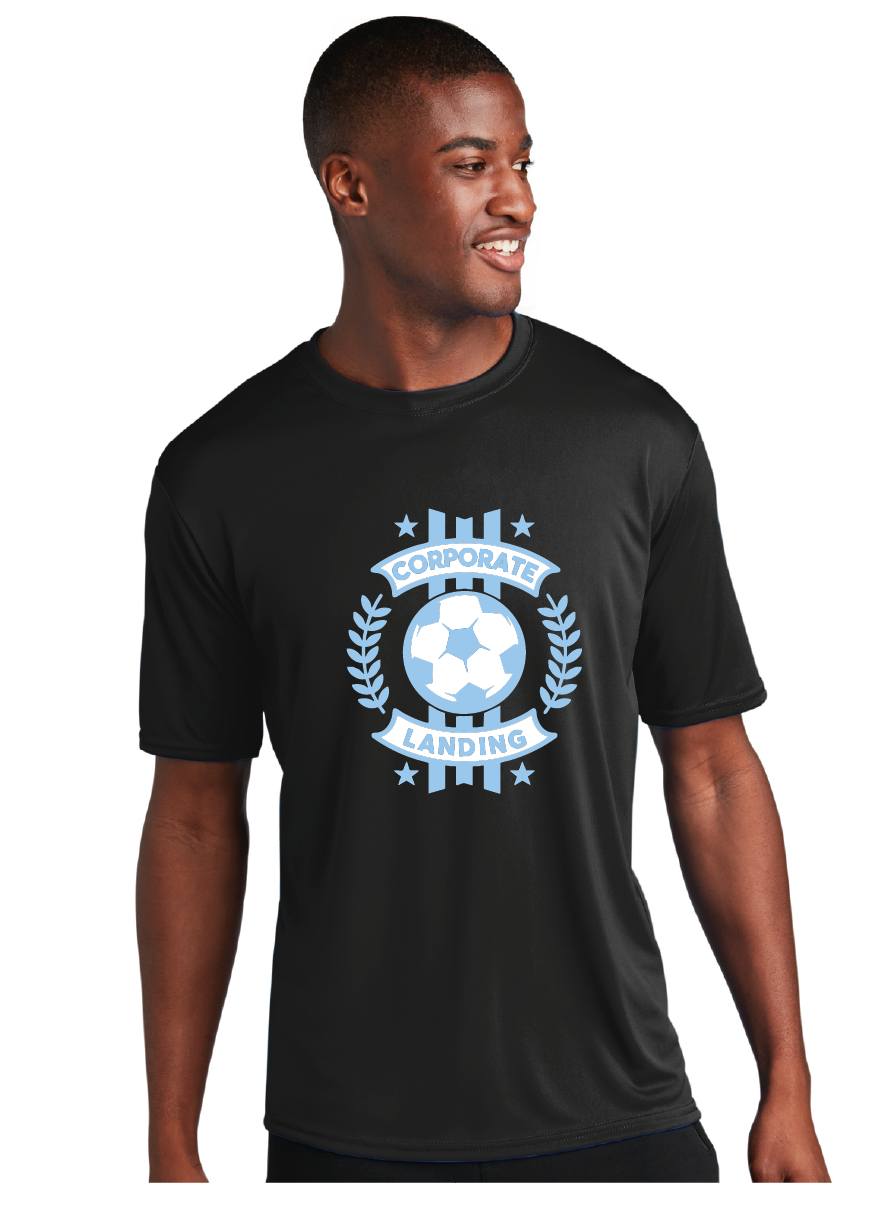 Performance Tee / Black / Corporate Landing Middle School Boys Soccer