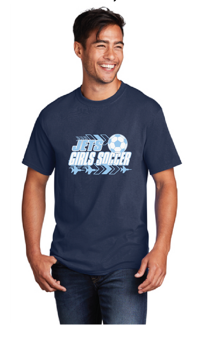 Core Cotton Tee / Navy / Corporate Landing Middle School Girls Soccer