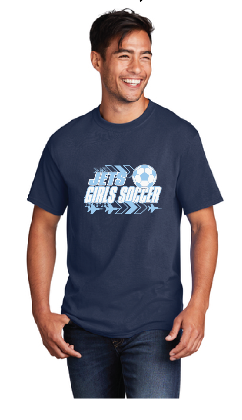 Core Cotton Tee / Navy / Corporate Landing Middle School Girls Soccer