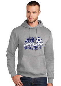 Fleece Hooded Sweatshirt / Athletic Heather / Corporate Landing Middle School Girls Soccer