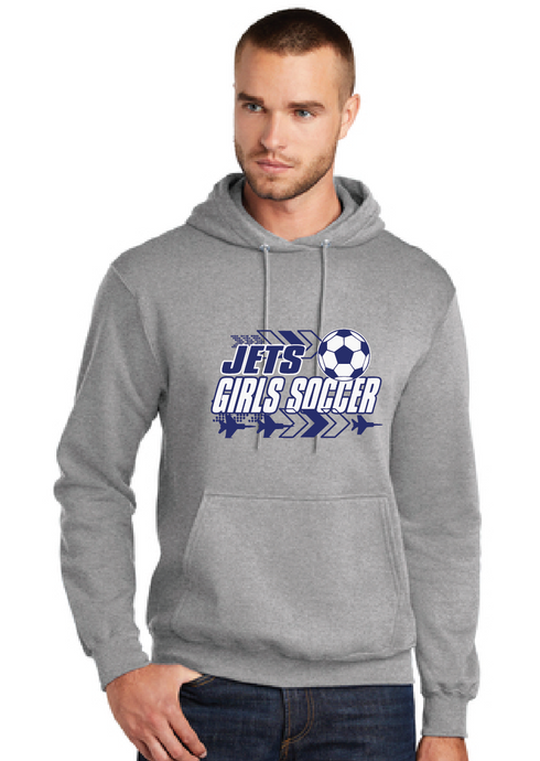 Fleece Hooded Sweatshirt / Athletic Heather / Corporate Landing Middle School Girls Soccer