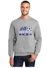 Fleece Crewneck Sweatshirt / Athletic Heather / Corporate Landing Middle School Girls Soccer