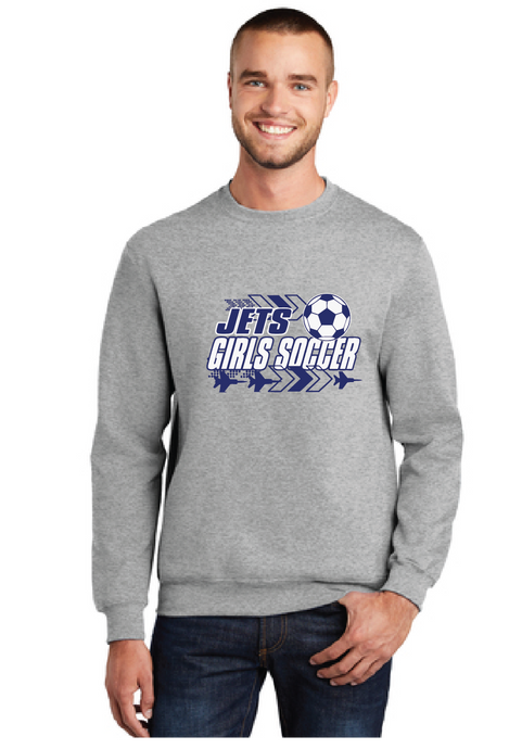 Fleece Crewneck Sweatshirt / Athletic Heather / Corporate Landing Middle School Girls Soccer