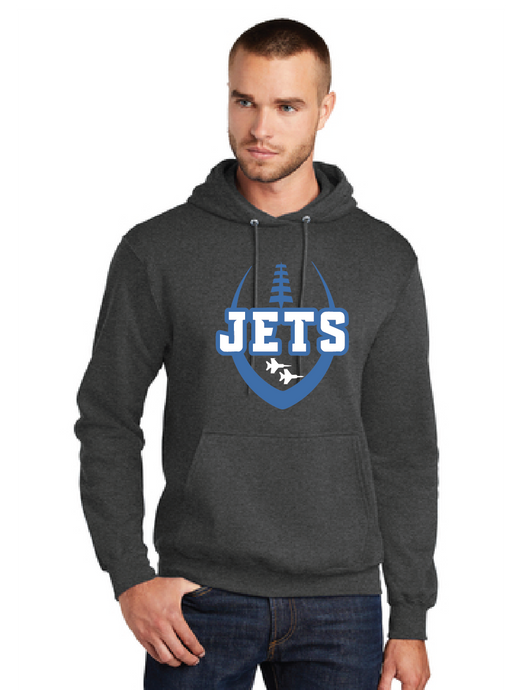 Fleece Pullover Hooded Sweatshirt / Dark Heather Charcoal / Corporate Landing Middle School Football