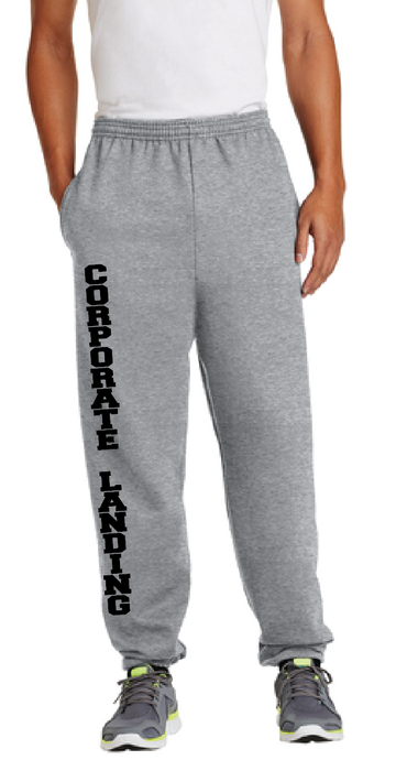 Essential Fleece Sweatpant with Pockets / Athletic Heather / Corporate Landing Middle School Football